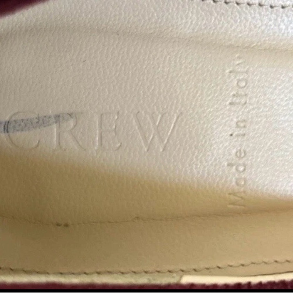 J.Crew women’s US 9.5 burgundy velvet block heel pumps point toe Italy made - Picture 8 of 16